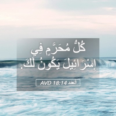 Picture 05 - اَلْعَدَد 18:14 AVD - كُلُّ مُحَرَّمٍ فِي - Bible Verse Picture