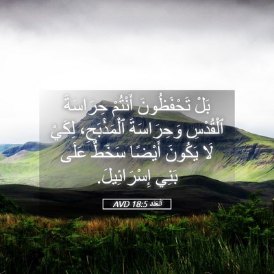 Picture 05 - اَلْعَدَد 18:5 AVD - بَلْ تَحْفَظُونَ أَنْتُمْ - Bible Verse Picture