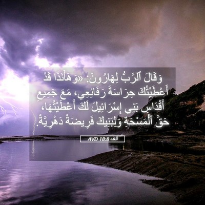 Picture 05 - اَلْعَدَد 18:8 AVD - وَقَالَ ٱلرَّبُّ - Bible Verse Picture