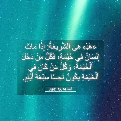 Picture 05 - اَلْعَدَد 19:14 AVD - «هَذِهِ هِيَ ٱلشَّرِيعَةُ: - Bible Verse Picture