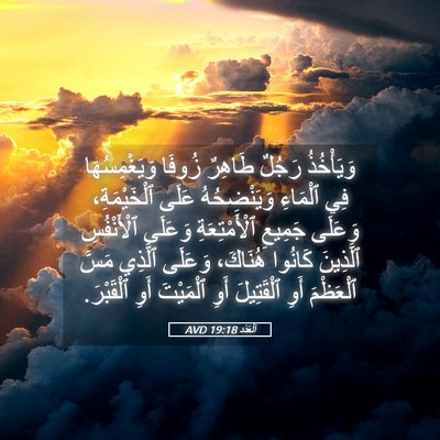 Picture 05 - اَلْعَدَد 19:18 AVD - وَيَأْخُذُ رَجُلٌ طَاهِرٌ - Bible Verse Picture