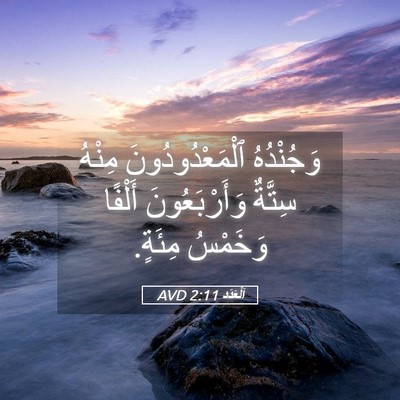 Picture 05 - اَلْعَدَد 2:11 AVD - وَجُنْدُهُ - Bible Verse Picture