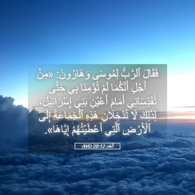 Picture 05 - اَلْعَدَد 20:12 AVD - فَقَالَ ٱلرَّبُّ لِمُوسَى - Bible Verse Picture