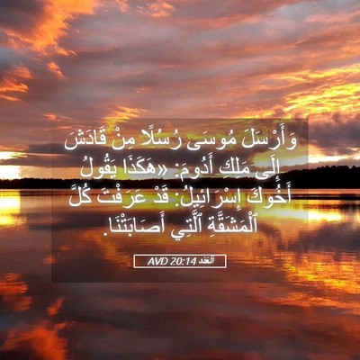 Picture 05 - اَلْعَدَد 20:14 AVD - وَأَرْسَلَ مُوسَى رُسُلًا - Bible Verse Picture