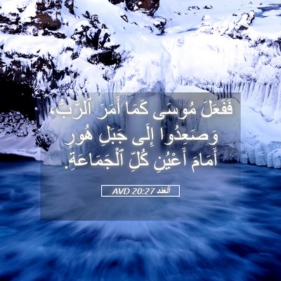 Picture 05 - اَلْعَدَد 20:27 AVD - فَفَعَلَ مُوسَى كَمَا - Bible Verse Picture