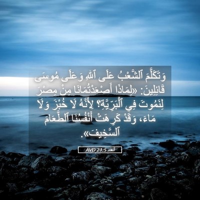 Picture 05 - اَلْعَدَد 21:5 AVD - وَتَكَلَّمَ ٱلشَّعْبُ - Bible Verse Picture