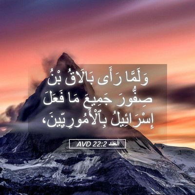 Picture 05 - اَلْعَدَد 22:2 AVD - وَلَمَّا رَأَى بَالَاقُ - Bible Verse Picture