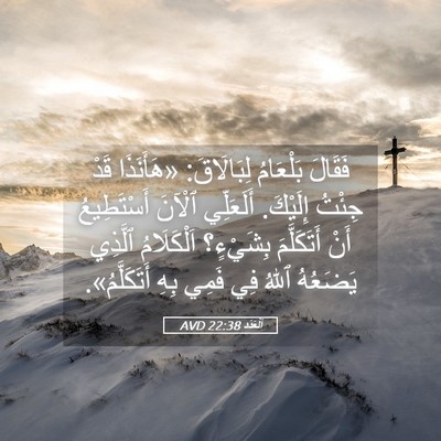 Picture 05 - اَلْعَدَد 22:38 AVD - فَقَالَ بَلْعَامُ - Bible Verse Picture