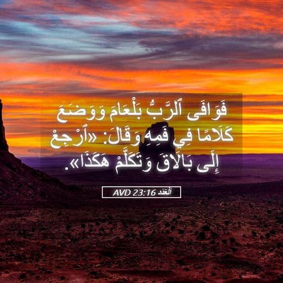 Picture 05 - اَلْعَدَد 23:16 AVD - فَوَافَى ٱلرَّبُّ - Bible Verse Picture