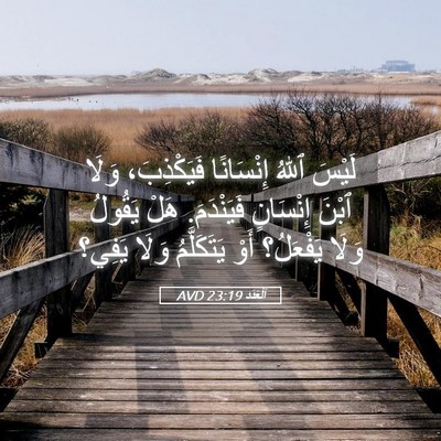 Picture 05 - اَلْعَدَد 23:19 AVD - لَيْسَ ٱللهُ إِنْسَانًا - Bible Verse Picture