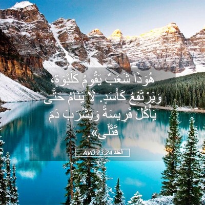Picture 05 - اَلْعَدَد 23:24 AVD - هُوَذَا شَعْبٌ يَقُومُ - Bible Verse Picture