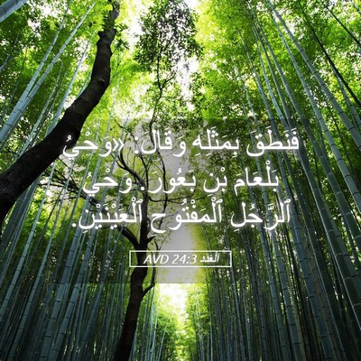 Picture 05 - اَلْعَدَد 24:3 AVD - فَنَطَقَ بِمَثَلِهِ - Bible Verse Picture