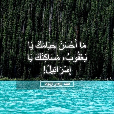 Picture 05 - اَلْعَدَد 24:5 AVD - مَا أَحْسَنَ خِيَامَكَ يَا - Bible Verse Picture