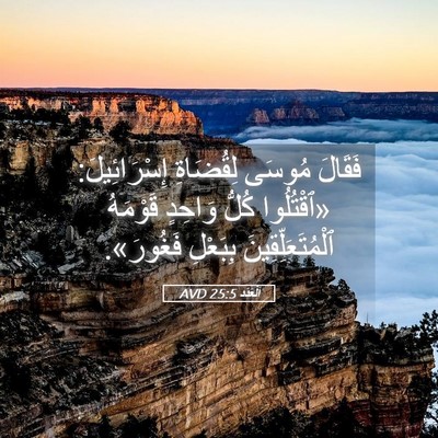 Picture 05 - اَلْعَدَد 25:5 AVD - فَقَالَ مُوسَى لِقُضَاةِ - Bible Verse Picture