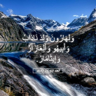 Picture 05 - اَلْعَدَد 26:60 AVD - وَلِهَارُونَ وُلِدَ - Bible Verse Picture