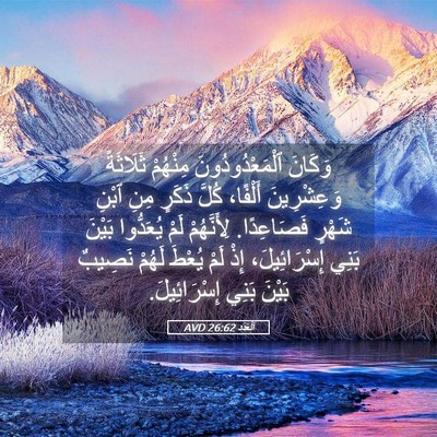 Picture 05 - اَلْعَدَد 26:62 AVD - وَكَانَ ٱلْمَعْدُودُونَ - Bible Verse Picture