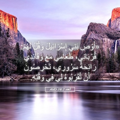 Picture 05 - اَلْعَدَد 28:2 AVD - «أَوْصِ بَنِي - Bible Verse Picture