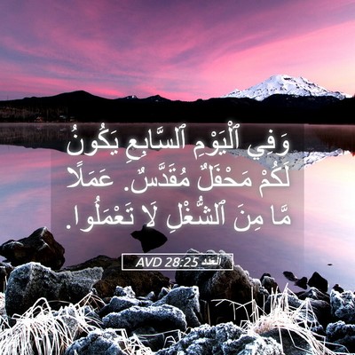Picture 05 - اَلْعَدَد 28:25 AVD - وَفِي ٱلْيَوْمِ - Bible Verse Picture