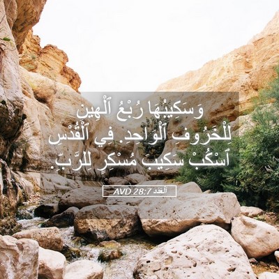 Picture 05 - اَلْعَدَد 28:7 AVD - وَسَكِيبُهَا رُبْعُ - Bible Verse Picture