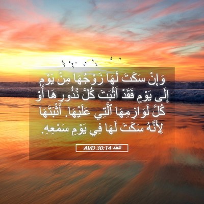Picture 05 - اَلْعَدَد 30:14 AVD - وَإِنْ سَكَتَ لَهَا - Bible Verse Picture