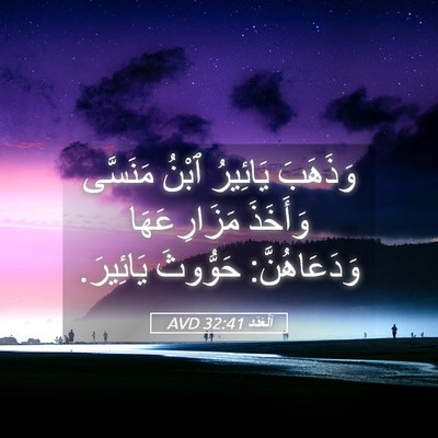 Picture 05 - اَلْعَدَد 32:41 AVD - وَذَهَبَ يَائِيرُ ٱبْنُ - Bible Verse Picture