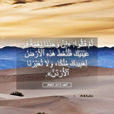 Picture 05 - اَلْعَدَد 32:5 AVD - ثُمَّ قَالُوا: «إِنْ - Bible Verse Picture