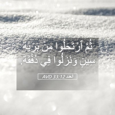 Picture 05 - اَلْعَدَد 33:12 AVD - ثُمَّ ٱرْتَحَلُوا مِنْ - Bible Verse Picture