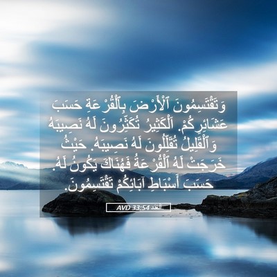 Picture 05 - اَلْعَدَد 33:54 AVD - وَتَقْتَسِمُونَ ٱلْأَرْضَ - Bible Verse Picture