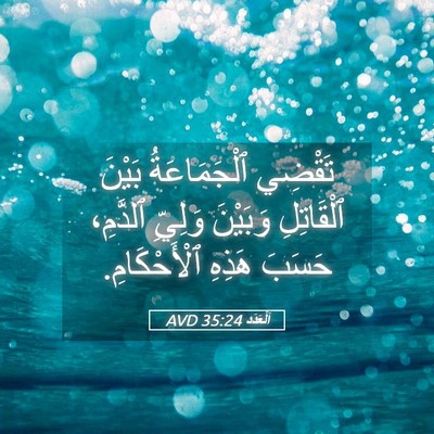 Picture 05 - اَلْعَدَد 35:24 AVD - تَقْضِي ٱلْجَمَاعَةُ - Bible Verse Picture