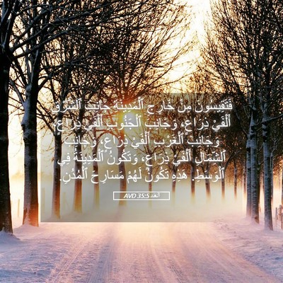 Picture 05 - اَلْعَدَد 35:5 AVD - فَتَقِيسُونَ مِنْ خَارِجِ - Bible Verse Picture