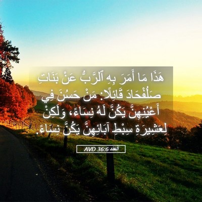 Picture 05 - اَلْعَدَد 36:6 AVD - هَذَا مَا أَمَرَ بِهِ - Bible Verse Picture