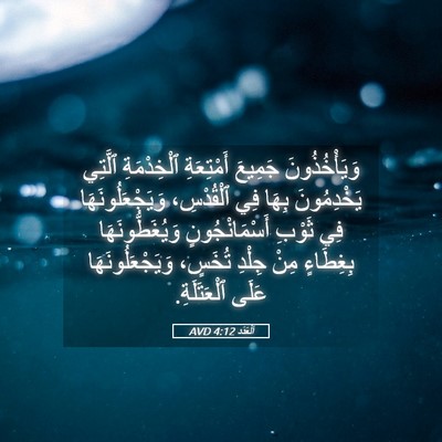 Picture 05 - اَلْعَدَد 4:12 AVD - وَيَأْخُذُونَ جَمِيعَ - Bible Verse Picture