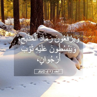 Picture 05 - اَلْعَدَد 4:13 AVD - وَيَرْفَعُونَ رَمَادَ - Bible Verse Picture