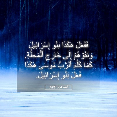 Picture 05 - اَلْعَدَد 5:4 AVD - فَفَعَلَ هَكَذَا بَنُو - Bible Verse Picture