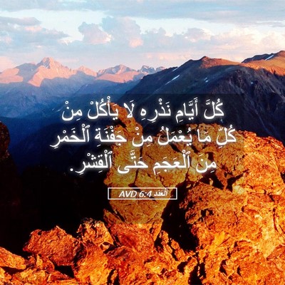 Picture 05 - اَلْعَدَد 6:4 AVD - كُلَّ أَيَّامِ نَذْرِهِ - Bible Verse Picture