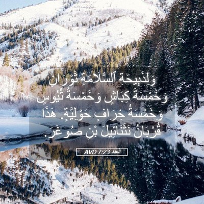 Picture 05 - اَلْعَدَد 7:23 AVD - وَلِذَبِيحَةِ - Bible Verse Picture
