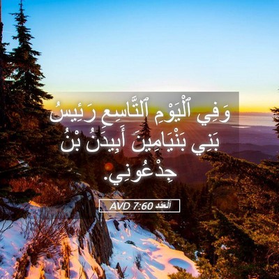 Picture 05 - اَلْعَدَد 7:60 AVD - وَفِي ٱلْيَوْمِ - Bible Verse Picture