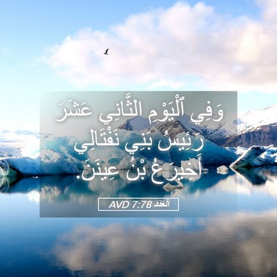 Picture 05 - اَلْعَدَد 7:78 AVD - وَفِي ٱلْيَوْمِ الثَّانِي - Bible Verse Picture