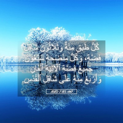Picture 05 - اَلْعَدَد 7:85 AVD - كُلُّ طَبَقٍ مِئَةٌ - Bible Verse Picture