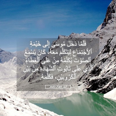 Picture 05 - اَلْعَدَد 7:89 AVD - فَلَمَّا دَخَلَ مُوسَى - Bible Verse Picture