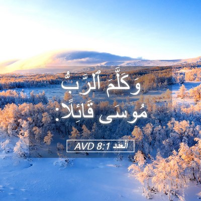 Picture 05 - اَلْعَدَد 8:1 AVD - وَكَلَّمَ ٱلرَّبُّ مُوسَى - Bible Verse Picture