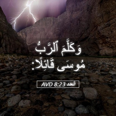 Picture 05 - اَلْعَدَد 8:23 AVD - وَكَلَّمَ ٱلرَّبُّ مُوسَى - Bible Verse Picture