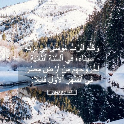 Picture 05 - اَلْعَدَد 9:1 AVD - وَكَلَّمَ ٱلرَّبُّ مُوسَى - Bible Verse Picture