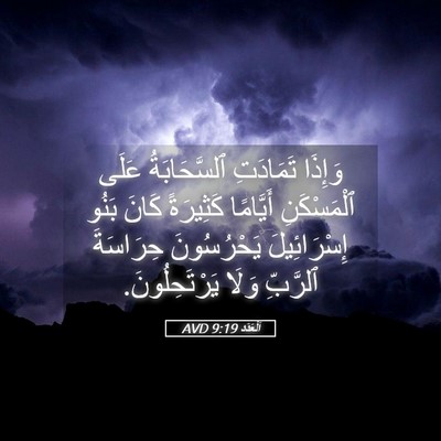 Picture 05 - اَلْعَدَد 9:19 AVD - وَإِذَا تَمَادَتِ - Bible Verse Picture