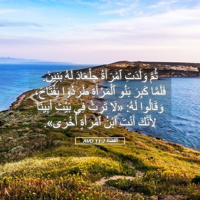 Picture 05 - اَلْقُضَاة 11:2 AVD - ثُمَّ وَلَدَتِ ٱمْرَأَةُ - Bible Verse Picture