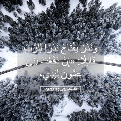Picture 05 - اَلْقُضَاة 11:30 AVD - وَنَذَرَ يَفْتَاحُ - Bible Verse Picture