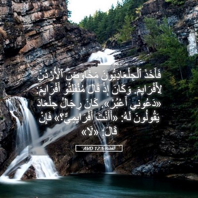Picture 05 - اَلْقُضَاة 12:5 AVD - فَأَخَذَ - Bible Verse Picture