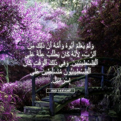 Picture 05 - اَلْقُضَاة 14:4 AVD - وَلَمْ يَعْلَمْ أَبُوهُ - Bible Verse Picture