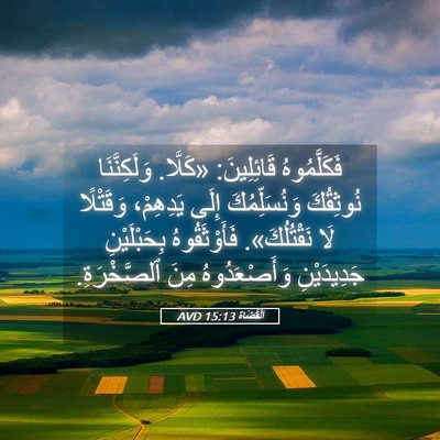 Picture 05 - اَلْقُضَاة 15:13 AVD - فَكَلَّمُوهُ قَائِلِينَ: - Bible Verse Picture