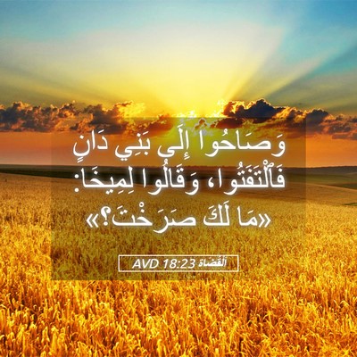 Picture 05 - اَلْقُضَاة 18:23 AVD - وَصَاحُوا إِلَى بَنِي - Bible Verse Picture